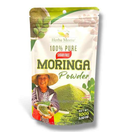 Herba Monte 100% Pure MORINGA Powder 100g ( MALUNGGAY POWDER )