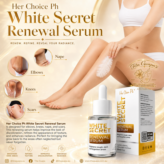 Her Choice Ph White Secret Renewal Serum 50ml - Elbows, Knees, Napes & Scars