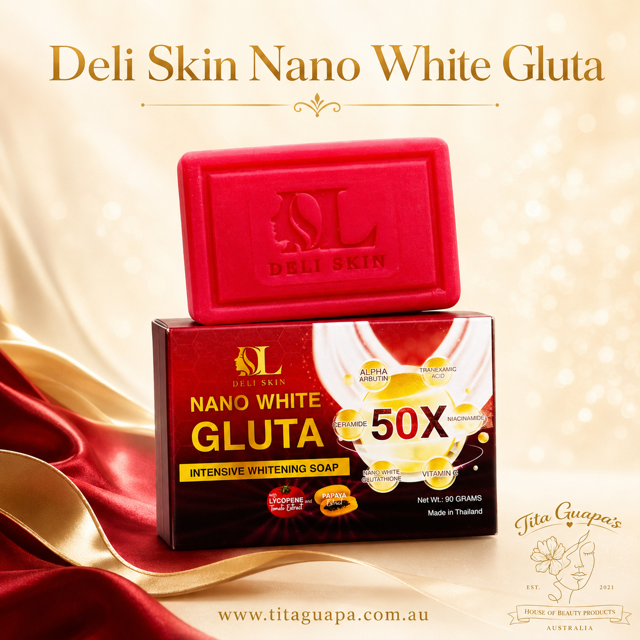 Deli Skin Nano White Gluta Intense Whitening Soap 90g – Tita Guapa's House  of Beauty Products