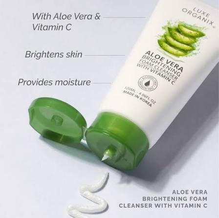 Luxe Organix Aloe Vera Vitamin C 99% Hydrabright Cleanser 120ml