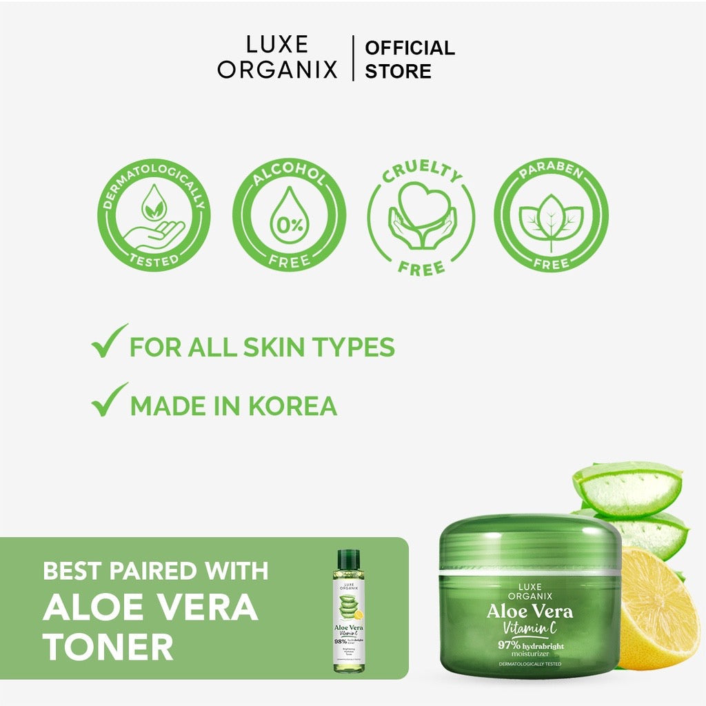 Luxe Organix Aloe Vera Vitamin C 97% Hydrabright Moisturizer – 50g
