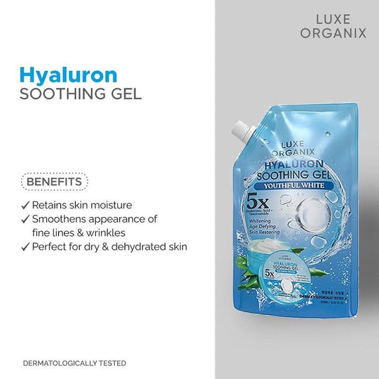 Luxe Organix Hyaluron Soothing Gel Youthful White – 200ml