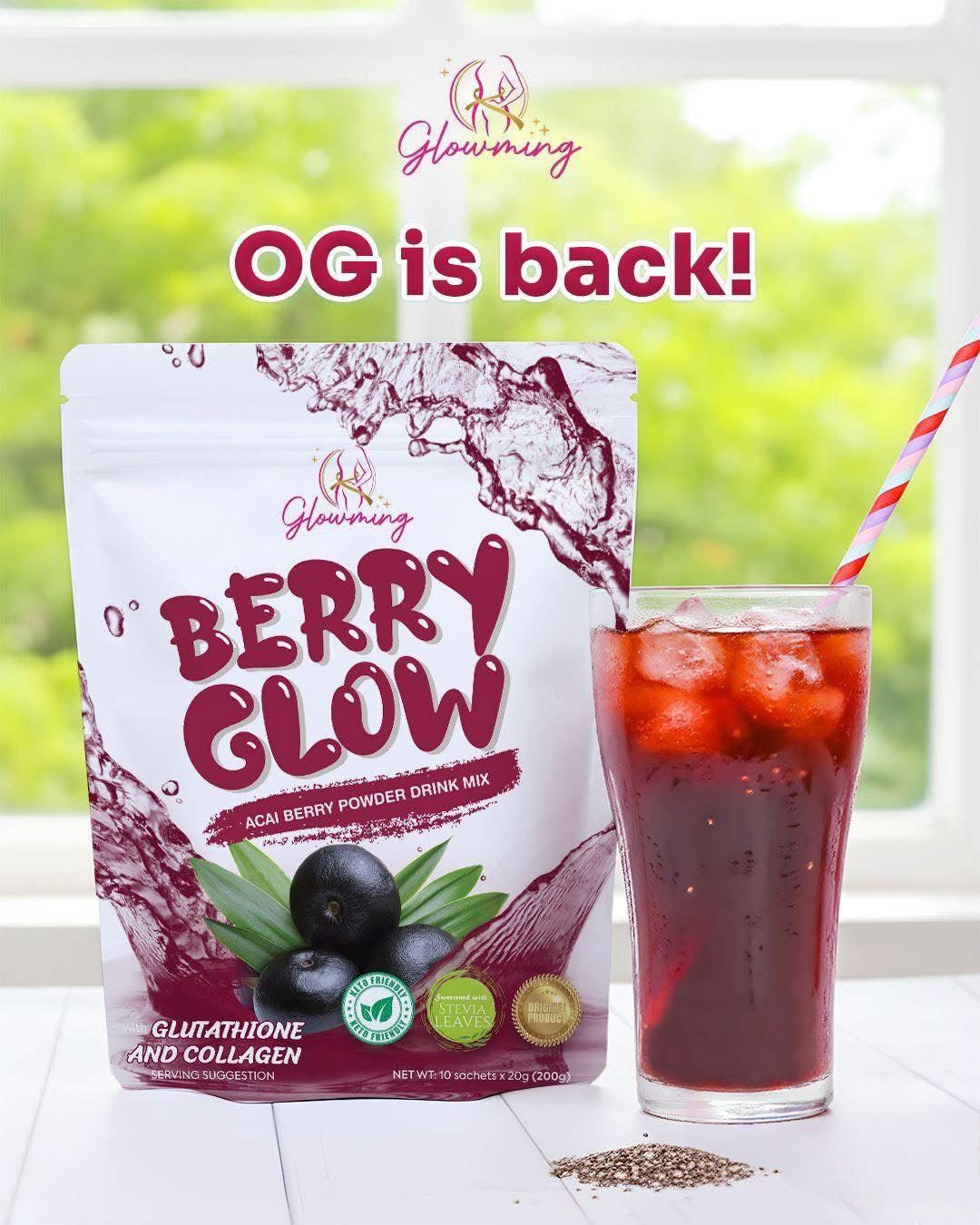 Glowming Berry Glow Acai Berry Juice Drink