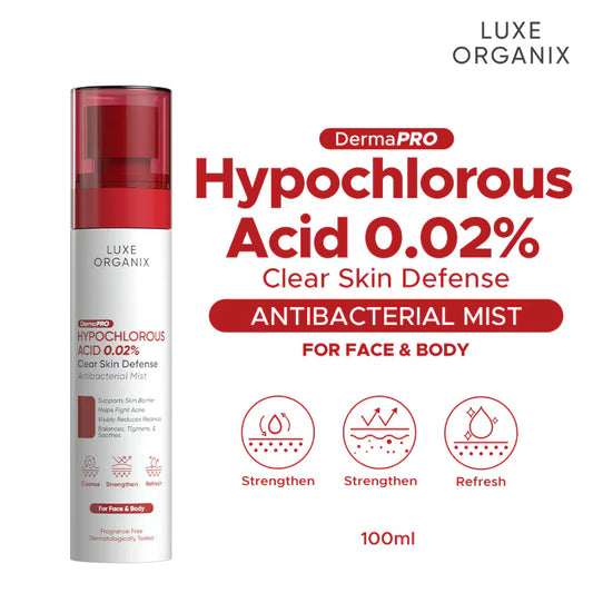 Luxe Organix DermaPRO Hypochlorous Acid 0.02% Clear Skin Defense Antibacterial Mist 100ml