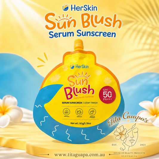 HerSkin Sun Blush Serum Sunscreen SPF50 PA+++ – Dewy Finish 50g