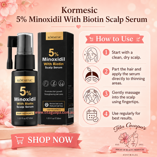 KORMESIC 5% Minoxidil With Biotin Scalp Serum 30ml