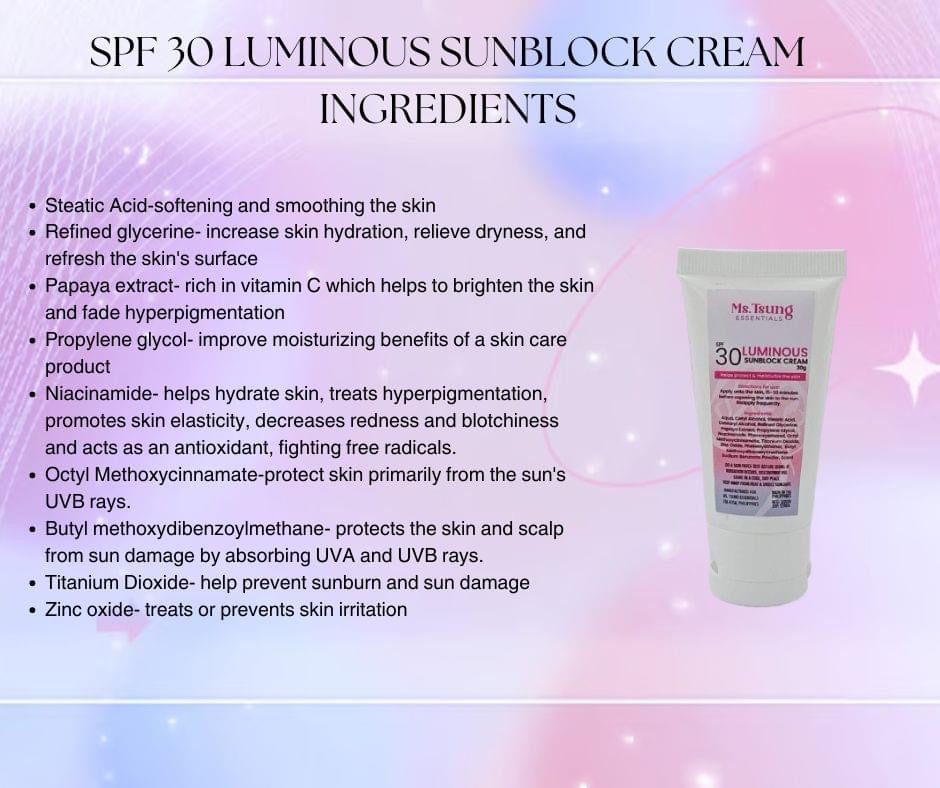 Ms. Tsung SPF30 Luminous Sunblock Cream 30g