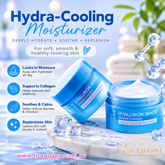 LUXE ORGANIX Hyaluron White Double Collagen Hydra-Cooling Moisturizer (50g)