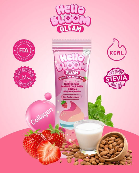 Hello Bloom Gleam Milky Strawberry Drink