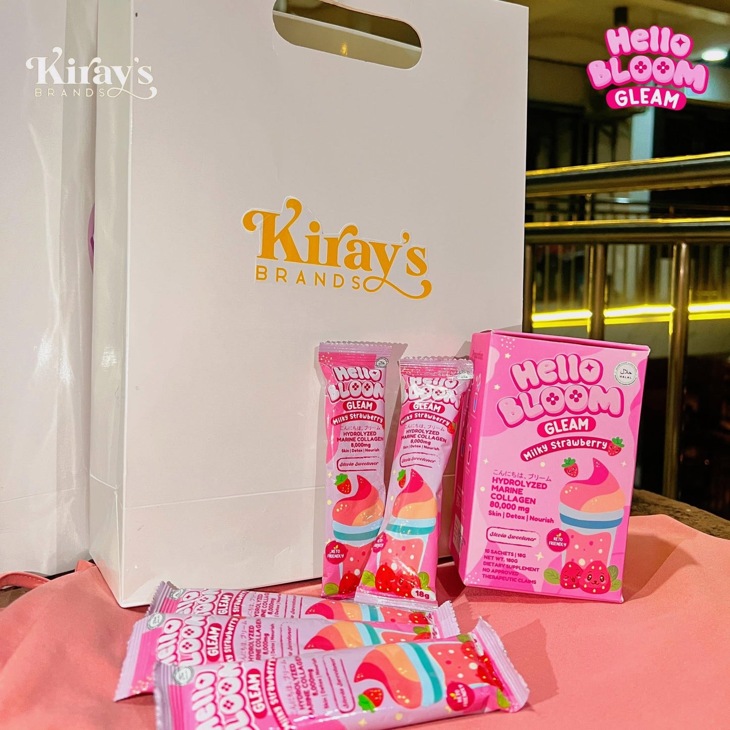 Hello Bloom Gleam Milky Strawberry Drink