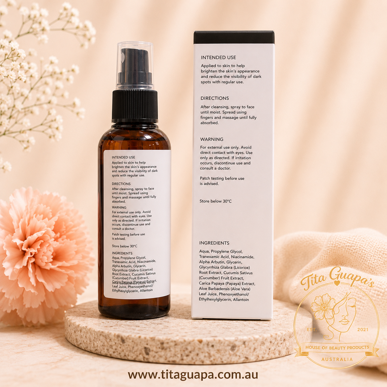 DERMO REPUBLIQ Alpha Arbutin + Tranexamic Acid Toner (100 mL)