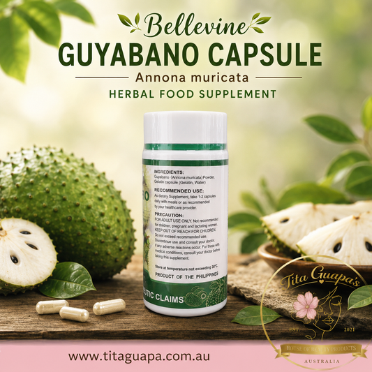 Bellevine Guyabano Herbal Food Supplement - 100 Capsules