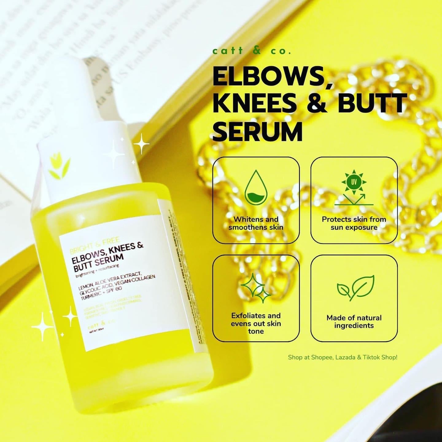 Bright and Free Elbows, Knees & Butt Serum by Catt & Co.