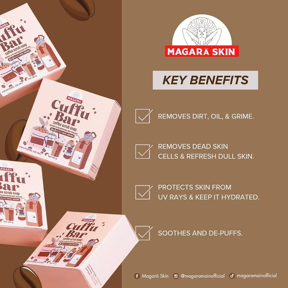 Cuffu Bar Coffee Scrub Soap by Magara 60g