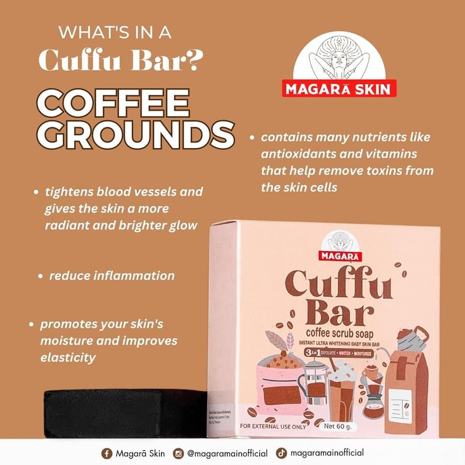 Cuffu Bar Coffee Scrub Soap by Magara 60g