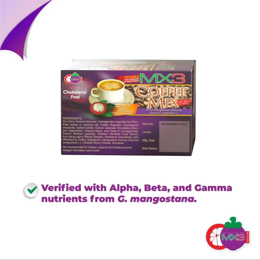 MX3 Coffee Mix Low Acid Coffee with Mangosteen Exocarp