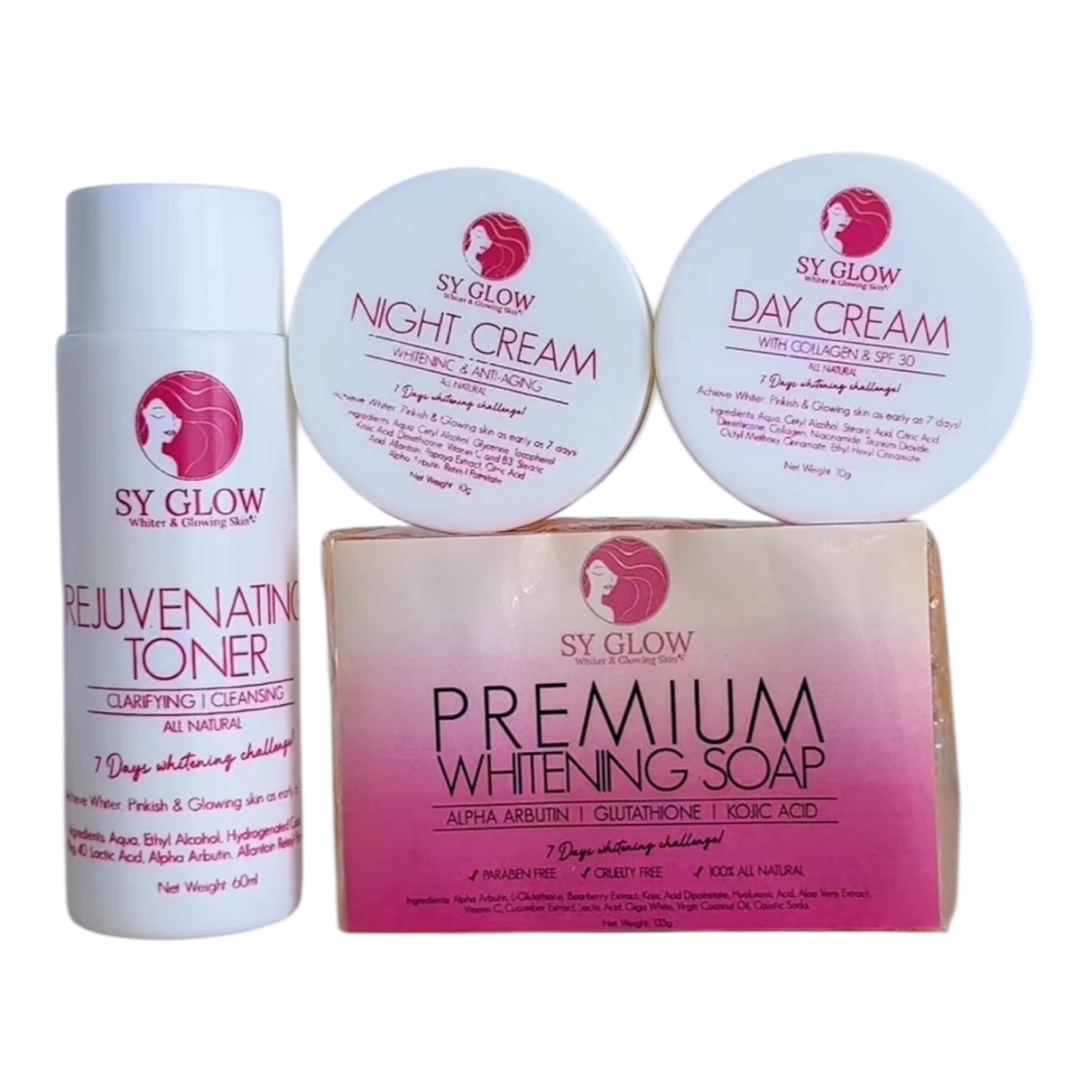 SY Glow Rejuvenating Set - 7 Days Whitening Challenge!