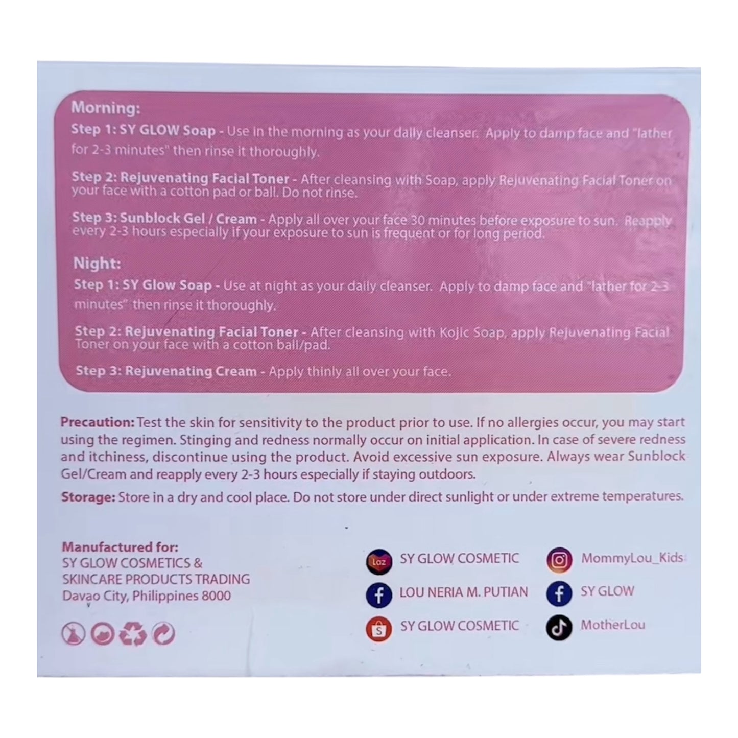 SY Glow Rejuvenating Set - 7 Days Whitening Challenge!