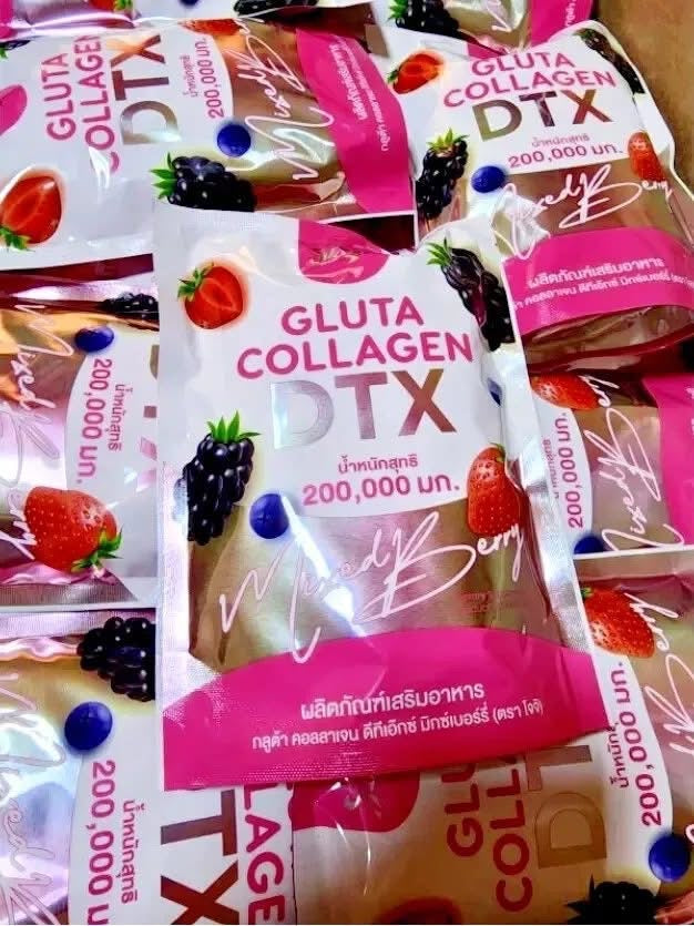 Gluta Collagen DTX Plus Mixed Berry x10 sachets