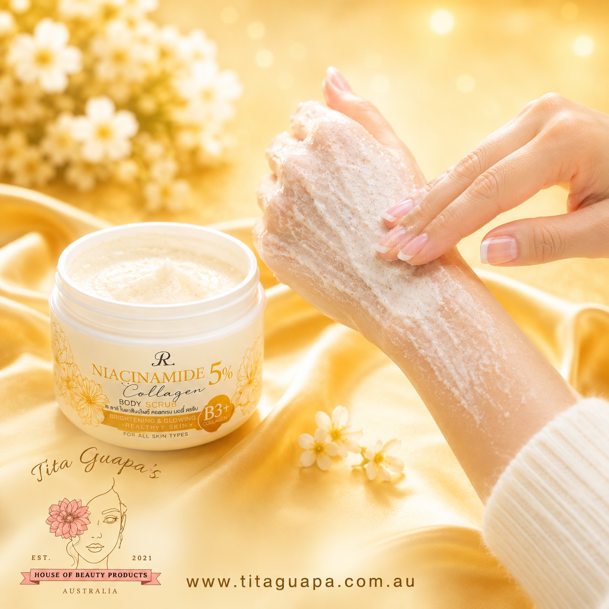 AR Niacinamide 5% Collagen Body Scrub B3+ 300g