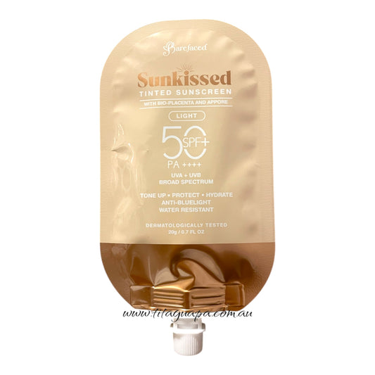 Barefaced Sunkissed Tinted Sunscreen SPF 50+ PA +++ LIGHT Coverage - 20g pouch