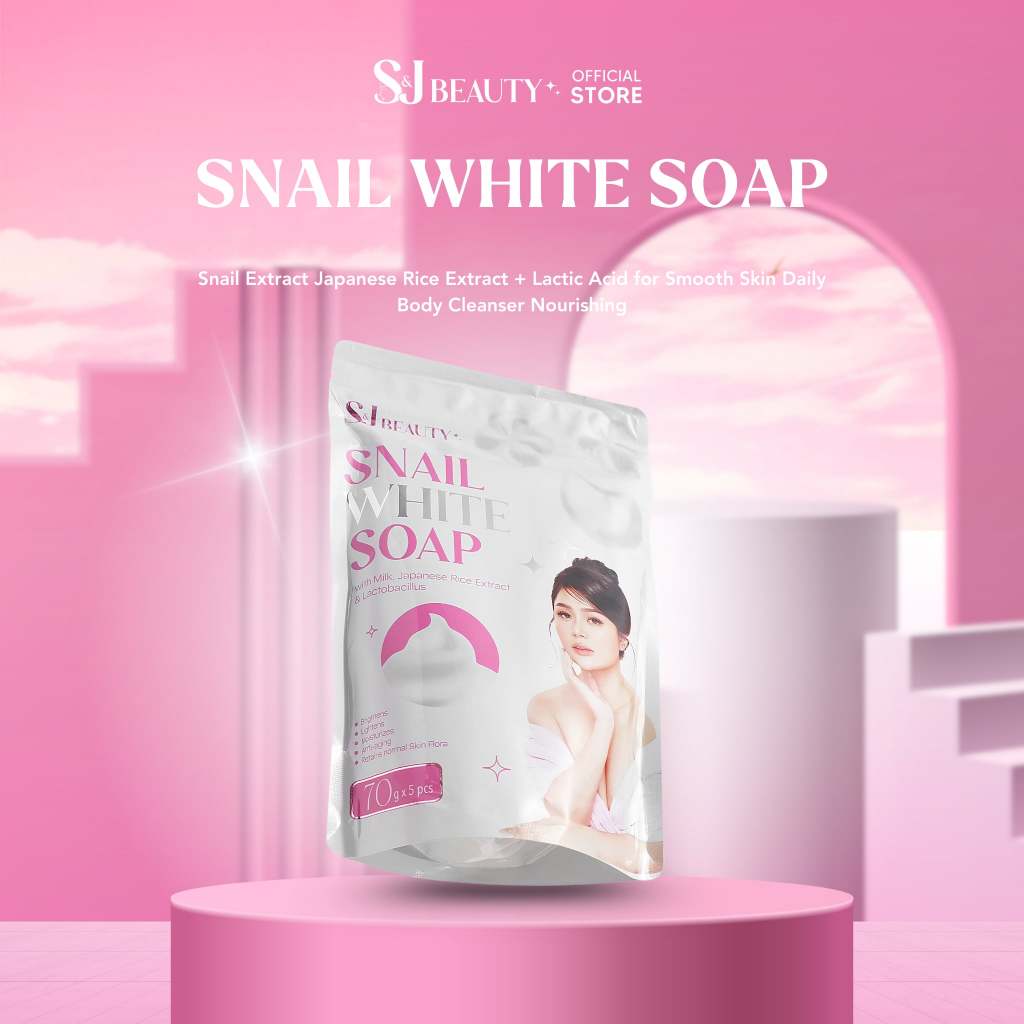 S&J Beauty Snail White Soap 70g x 5 bars