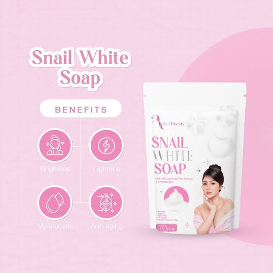 S&J Beauty Snail White Soap 70g x 5 bars