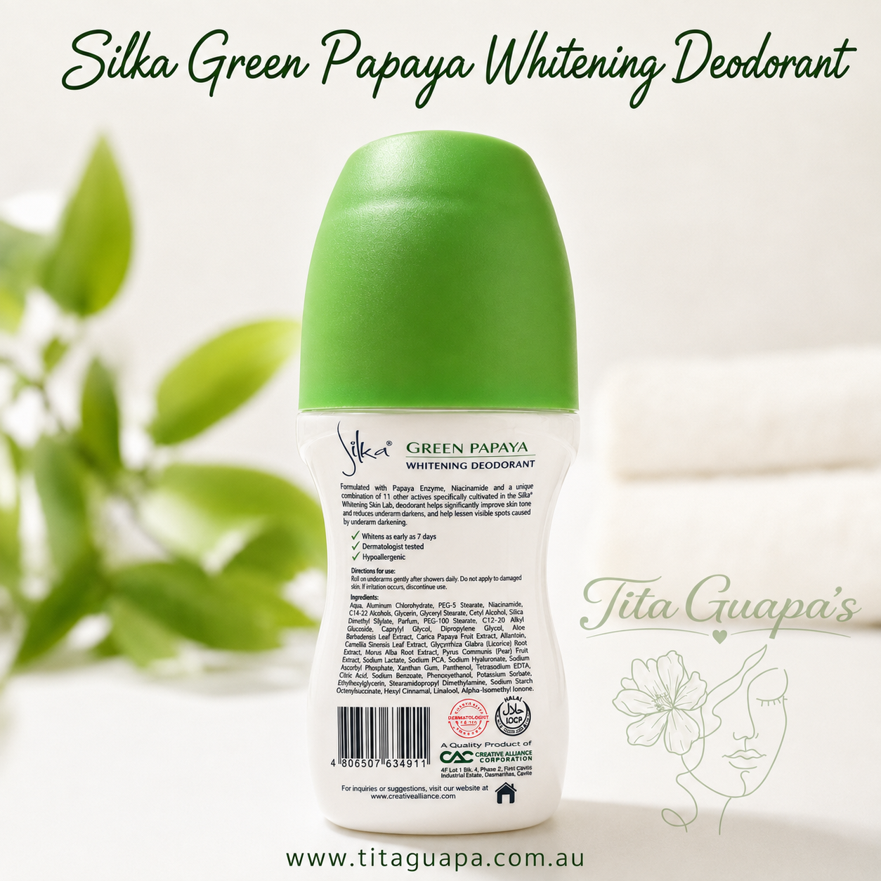 Silka Green Papaya Deodorant 40ml