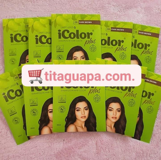 iColor Organic Hair Dye Shampoo - ( Color: 08 Dark Brown )