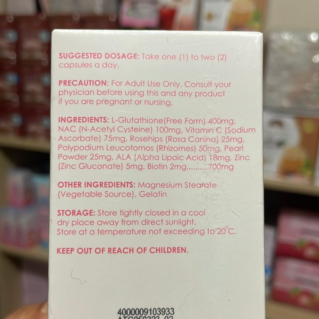 Aishi Tokyo White C-Block Dfyage Glutathione + NAC + Vitamin C + Rosehips 700mg x 60 caps