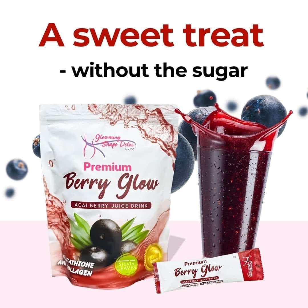 Glowming Shape Detox Premium Berry Glow Acai Berry Juice Drink by Cris Cosmetics