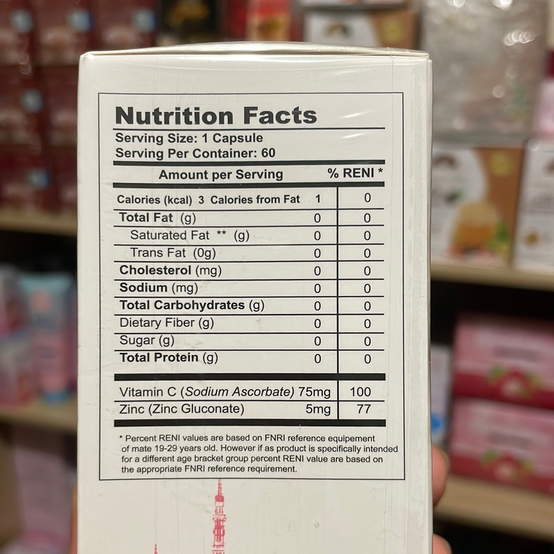 Aishi Tokyo White C-Block Dfyage Glutathione + NAC + Vitamin C + Rosehips 700mg x 60 caps