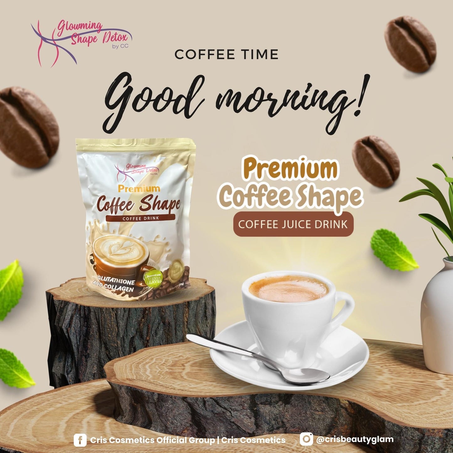 Glowming Shape Detox Premium Coffee Shape by Cris Cosmetics