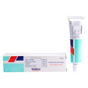 BIODERM Zinc oxide Benzoic Acid Sulphur Salicylic Acid 15g