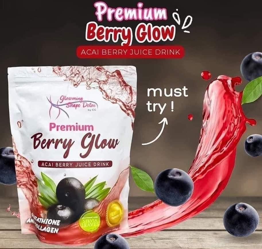 Glowming Shape Detox Premium Berry Glow Acai Berry Juice Drink by Cris Cosmetics
