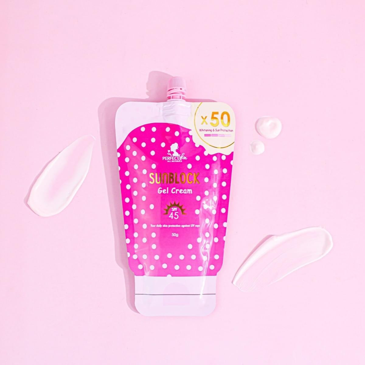 Perfect Skin Sunblock Gel Cream SPF45 - 50g Sachet