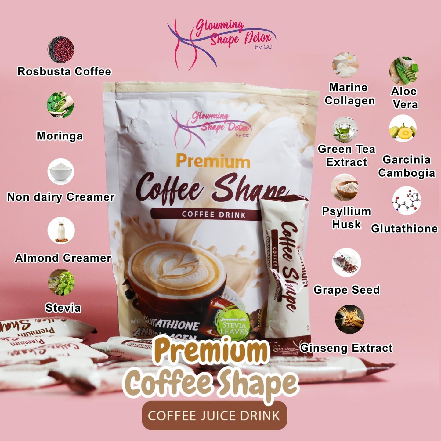 Glowming Shape Detox Premium Coffee Shape by Cris Cosmetics