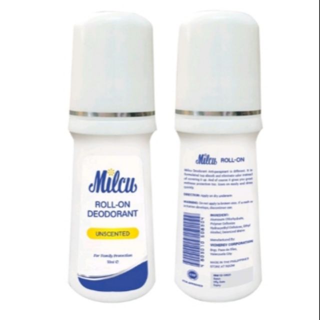 Milcu Roll-On Deodorant (Unscented) 50ml