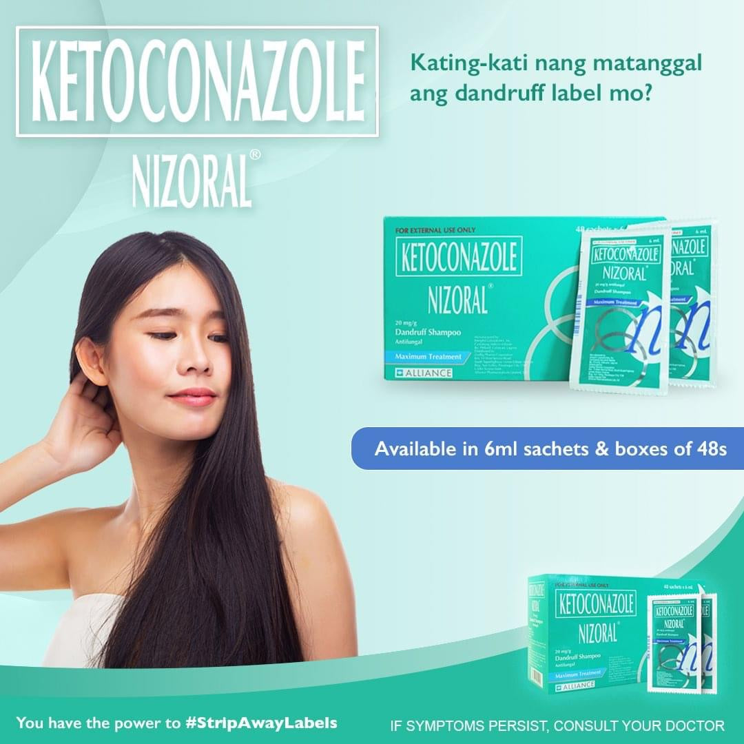 Nizoral Dandruff Shampoo - Ketoconazole 20mg/g Antifungal  6ml x3 sachets