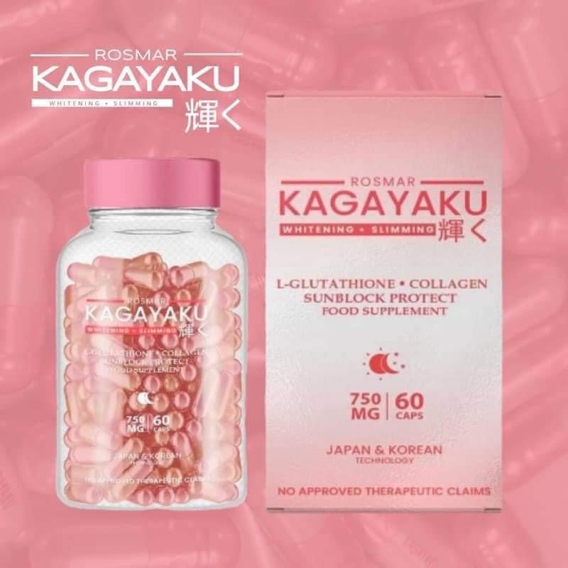 Rosmar Kagayaku Glutathione 750mg Whitening and Slimming Capsule 60capsule