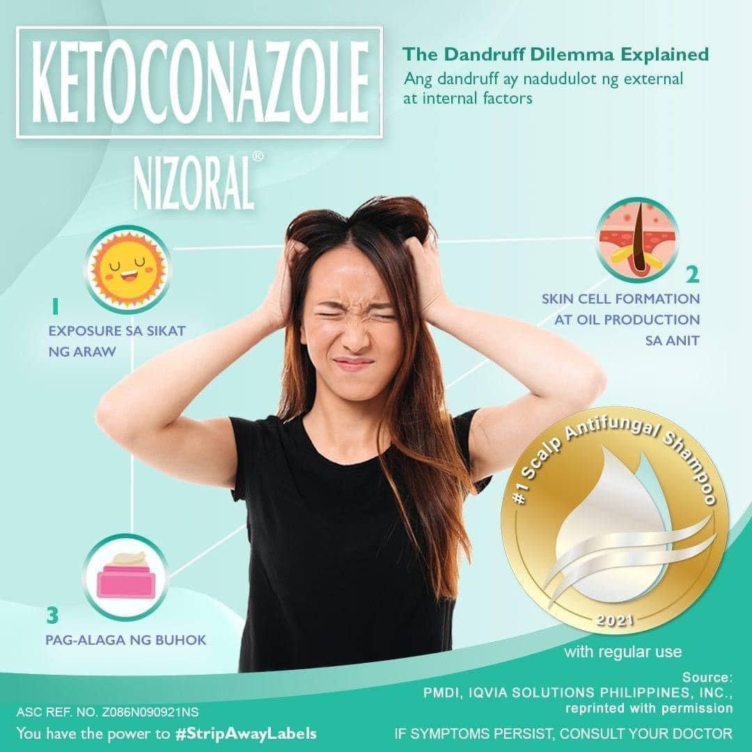 Nizoral Dandruff Shampoo - Ketoconazole 20mg/g Antifungal MAXIMUM TREATMENT  6ml x3 sachets