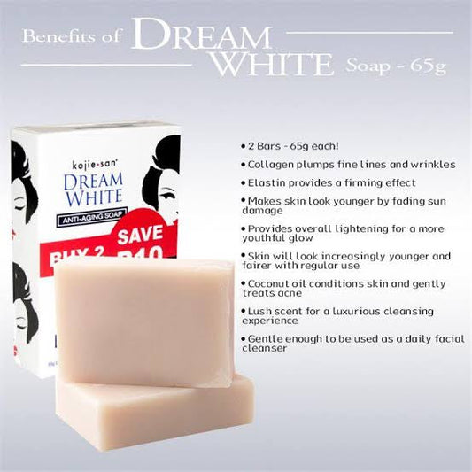 Kojie San Dream White Anti-Aging Soap 2pcs of 65g bars