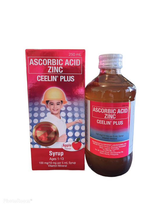 Ceelin Plus Syrup Arcorbic Acid Zinc (Ages 1-13) 250ml