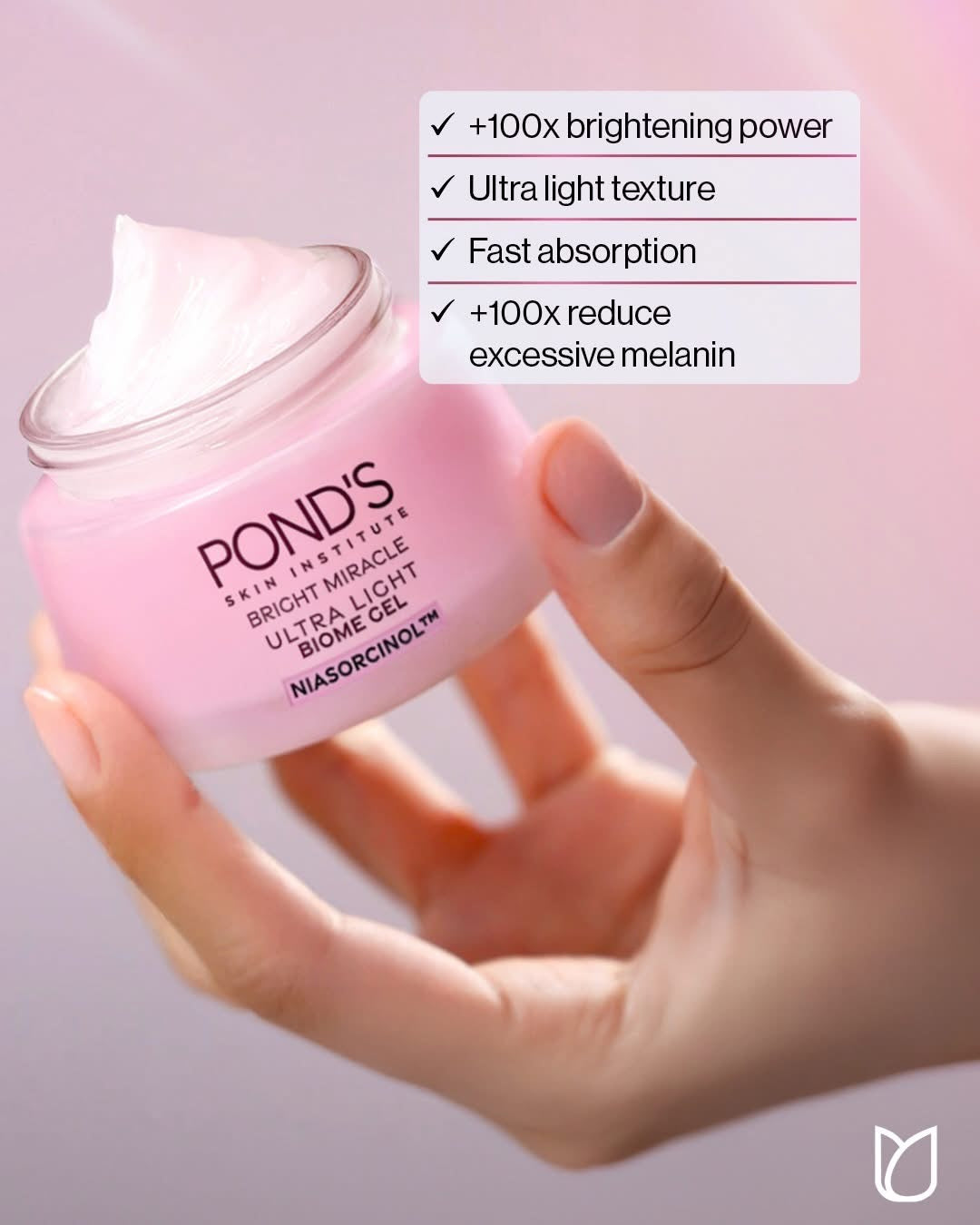 POND’S Bright Miracle Ultra Light Biome Gel Niasorcinol 20g (Moisturiser)