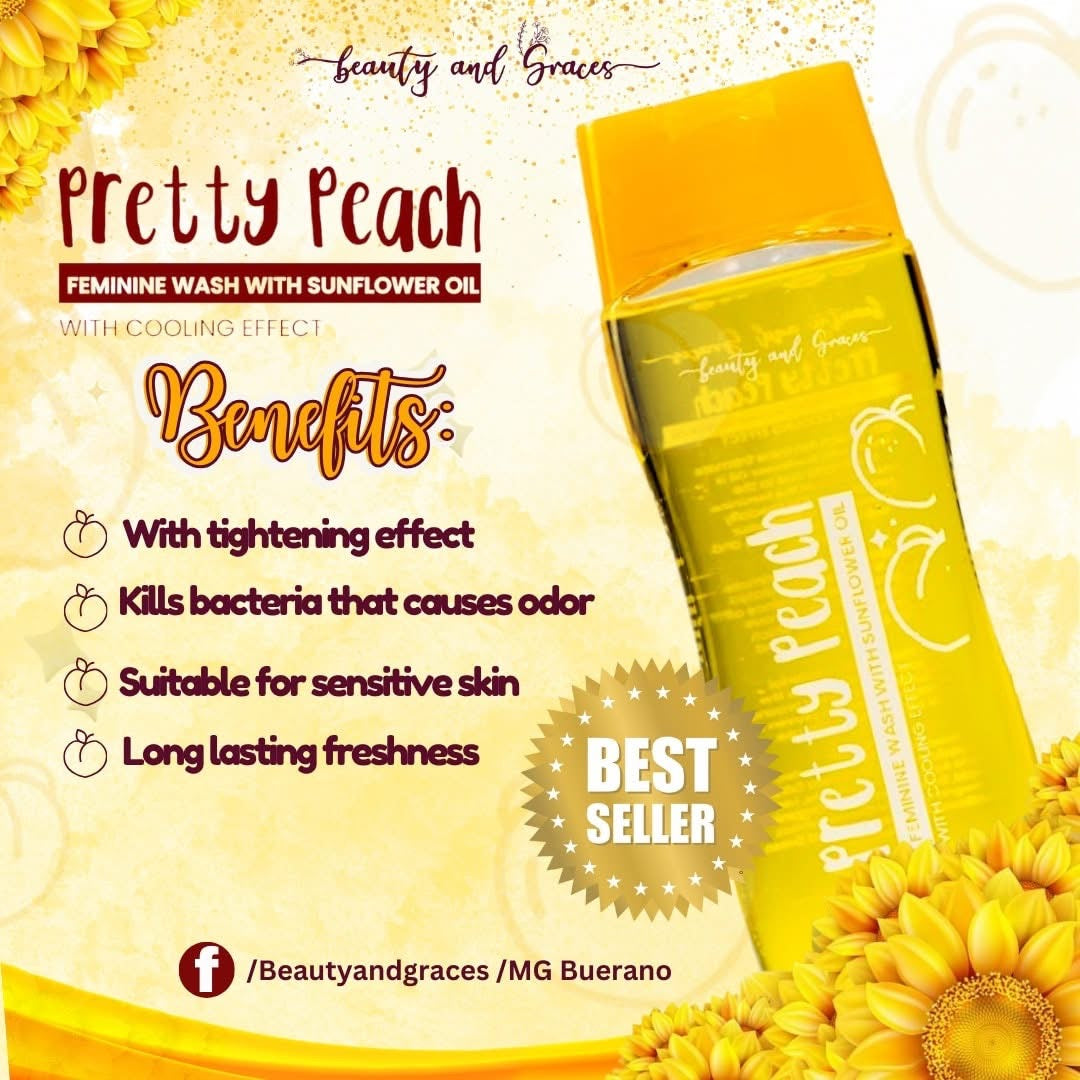 Pretty Peach Feminine Wash With Sunflower Oil 150ml