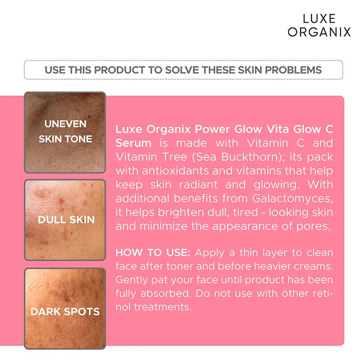 Luxe Organix Power Glow Vita Glow C Serum 30ml