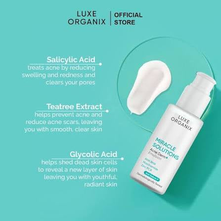 Luxe Organix Miracle Solutions Acne Derm+ Emulsion 80ml