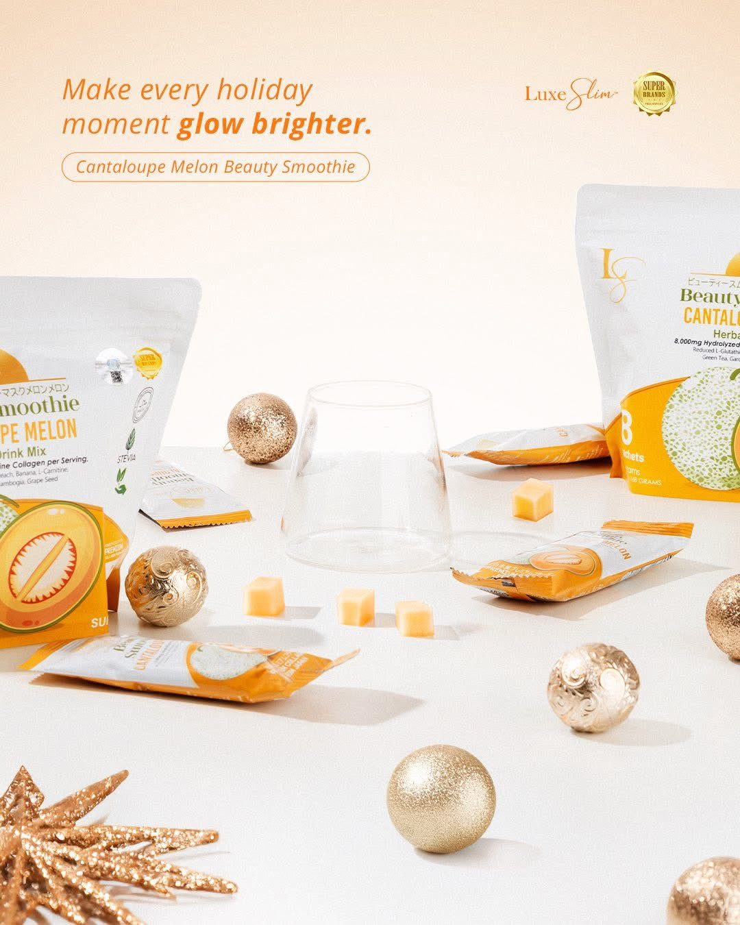 Luxe Slim Beauty Smoothie Cantaloupe Melon 8 sachets