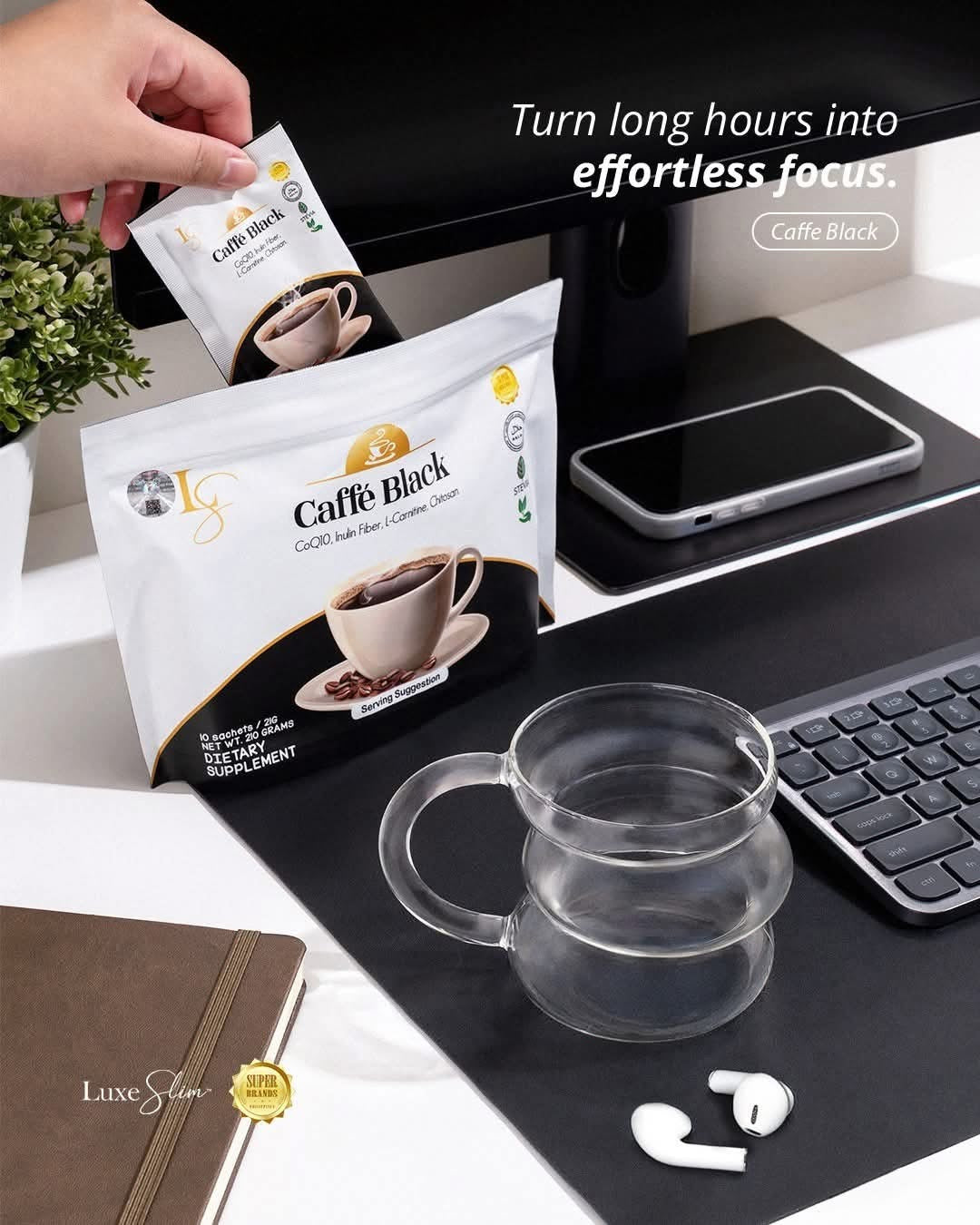 Luxe Slim Caffé Black 8 sachets