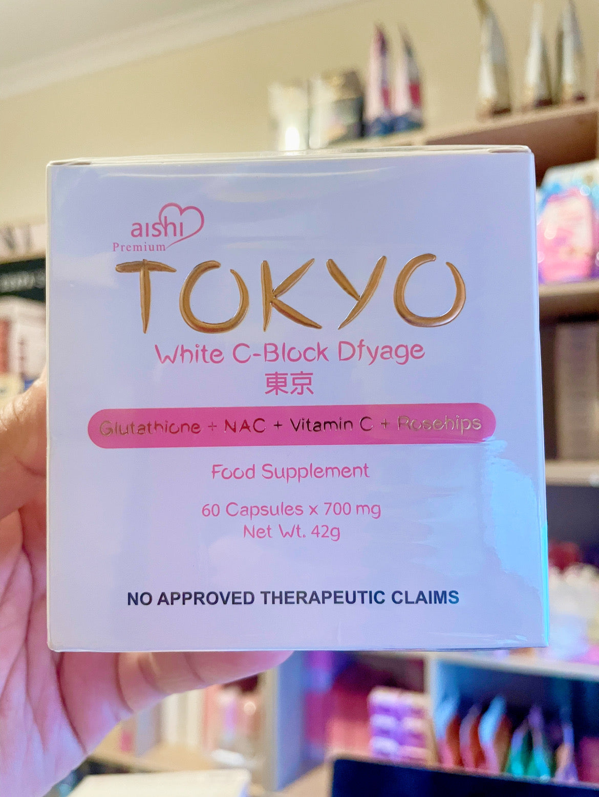 Aishi Tokyo White C-Block Glutathione + NAC + Vitamin C + Rosehips 700 Tita Guapa's House of Beauty Products Aishi Tokyo White C-Block Glutathione + NAC + Vitamin C + Rosehips 700 Tita Guapa's House of Beauty Products